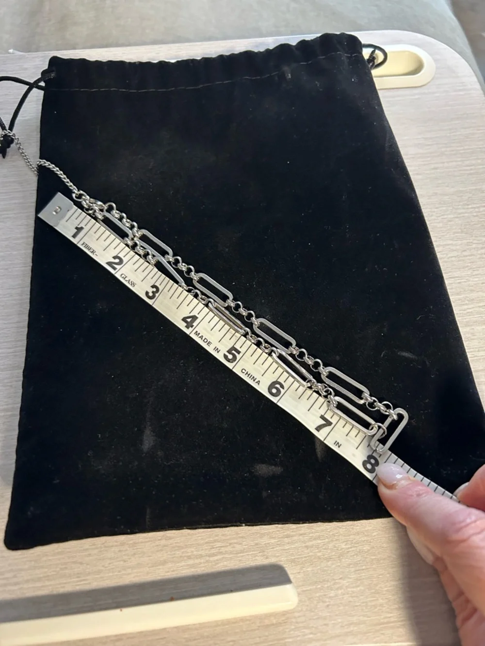 Rectangular Link Necklace - Women Jewelry Stainless Steel - Picture 3 of 3